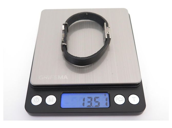 BRACCIALE SAINT LAURENT CASSANDRE 708815 16 CM IN PELLE NERA BRACCIALE IN PELLE Nero - vista 7