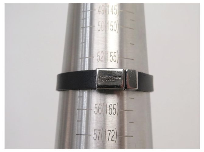 BRACCIALE SAINT LAURENT CASSANDRE 708815 16 CM IN PELLE NERA BRACCIALE IN PELLE Nero - vista 8
