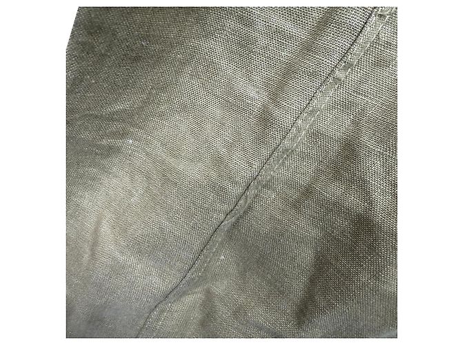 Mono con cinturón Zimmermann en lino caqui Verde - vista 4