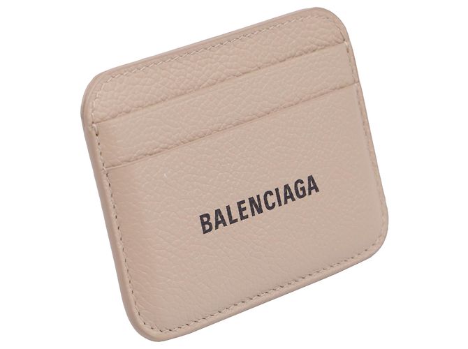 Balenciaga Everyday Kartenhalter aus beigem Leder - Ansicht 4
