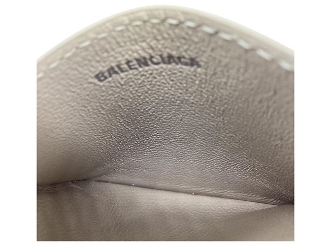 Balenciaga Everyday Kartenhalter aus beigem Leder - Ansicht 7