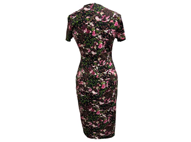 Abito Midi con Stampa Floreale Givenchy in Cotone Multicolore - vista 3