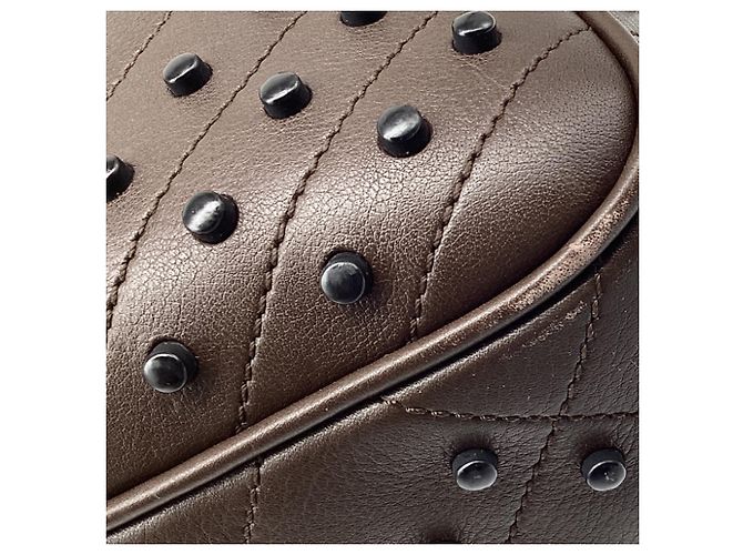 Borsa a tracolla con borchie Tod's in pelle marrone Rosso - vista 14
