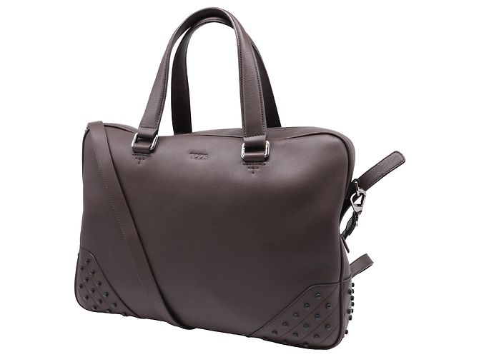 Borsa a tracolla con borchie Tod's in pelle marrone Rosso - vista 2