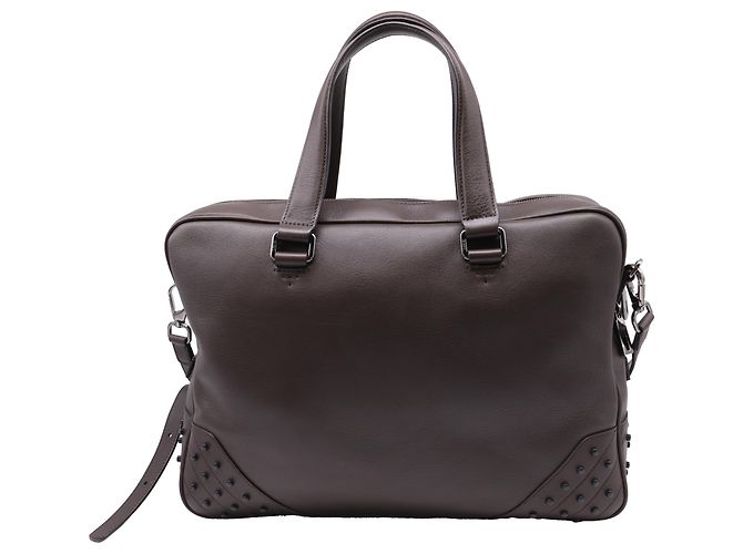Borsa a tracolla con borchie Tod's in pelle marrone Rosso - vista 4