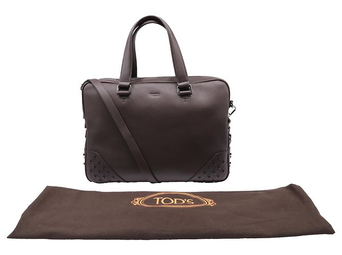 Borsa a tracolla con borchie Tod's in pelle marrone Rosso - vista 5