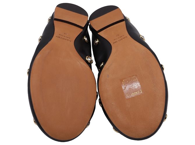 Lanvin Ballerinas mit Nieten aus schwarzem Leder - Ansicht 7