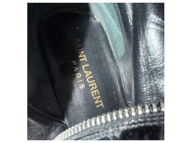 Botas altas Saint Laurent Babies 40 en cuero negro brillante - vista 10