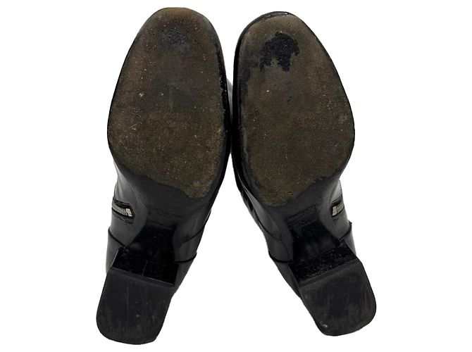 Botas altas Saint Laurent Babies 40 en cuero negro brillante - vista 6