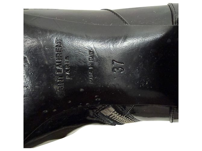 Botas altas Saint Laurent Babies 40 en cuero negro brillante - vista 9
