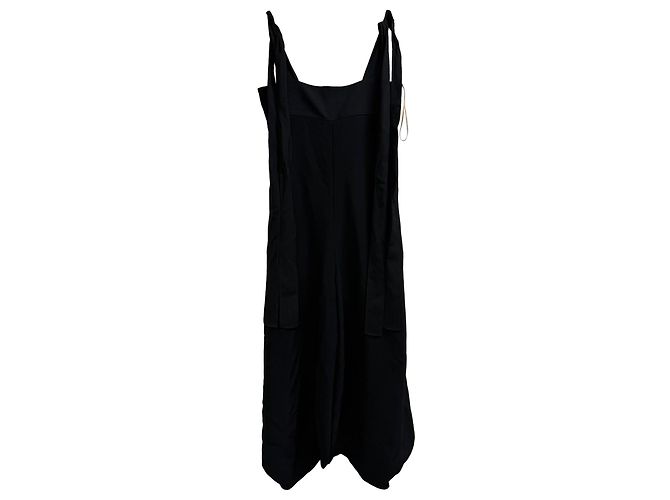 Robe midi à encolure carrée Chloé en acétate noir - vue 2