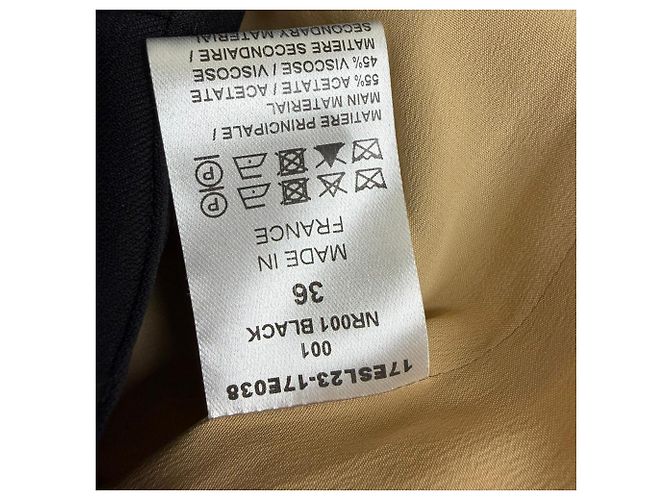 Robe midi à encolure carrée Chloé en acétate noir - vue 6
