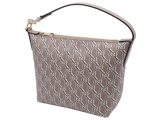 Borsa a Spalla Gucci GG Shadow Monogram Super Mini Ophidia in Pelle Beige Multicolore - vista 2