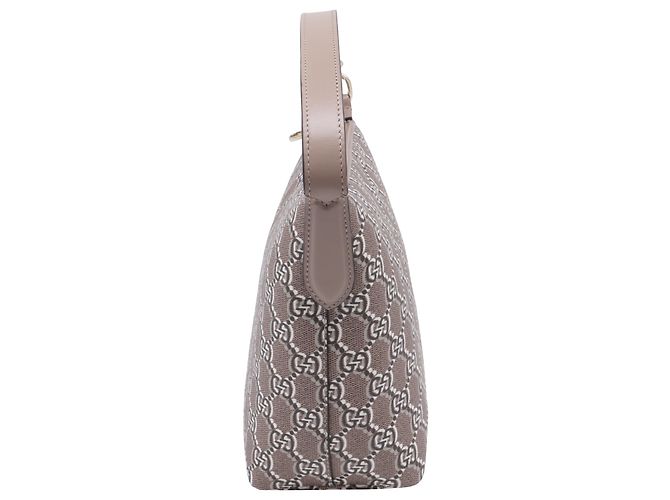 Borsa a Spalla Gucci GG Shadow Monogram Super Mini Ophidia in Pelle Beige Multicolore - vista 3