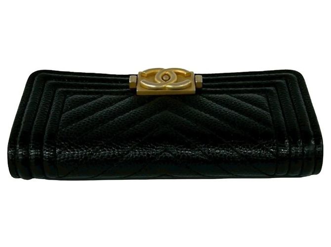 Tarjetero V-stitch Boy de Chanel Negro - vista 3
