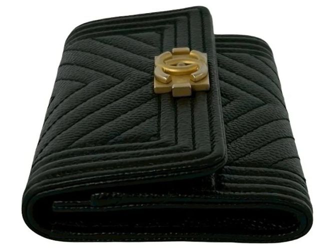 Tarjetero V-stitch Boy de Chanel Negro - vista 4