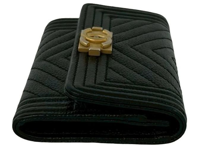 Tarjetero V-stitch Boy de Chanel Negro - vista 5