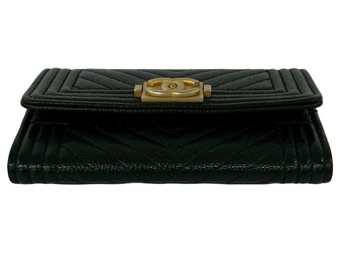 Tarjetero V-stitch Boy de Chanel Negro - vista 6
