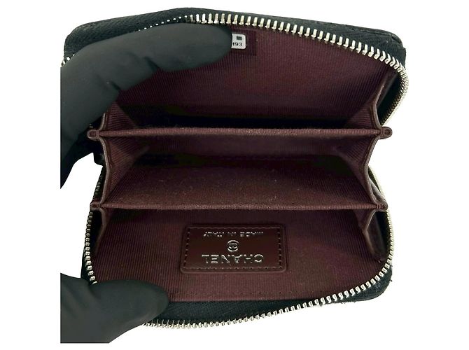 Monedero de piel de ternera granulada negra Chanel Negro - vista 7