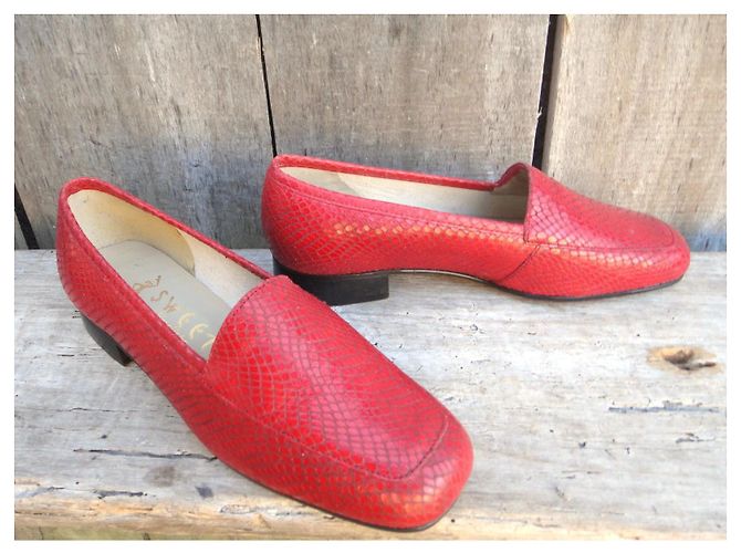 Autre Marque Mocassini Sweet Pandière in pelle rossa 37 Rosso - vista 3