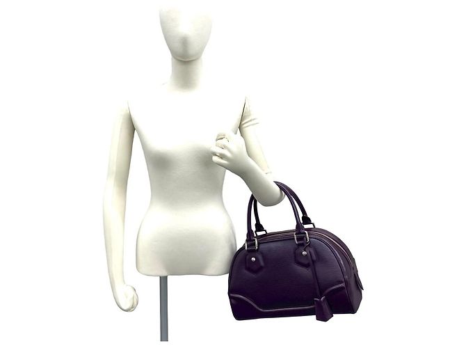 Borsa a mano Bowling Montaigne PM in pelle Epi Louis Vuitton Porpora - vista 2