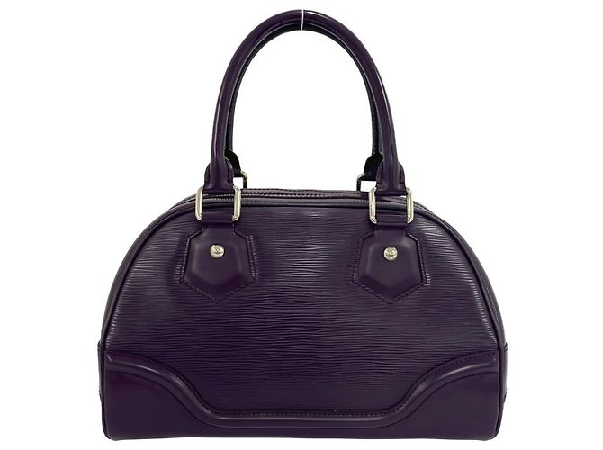 Borsa a mano Bowling Montaigne PM in pelle Epi Louis Vuitton Porpora - vista 3