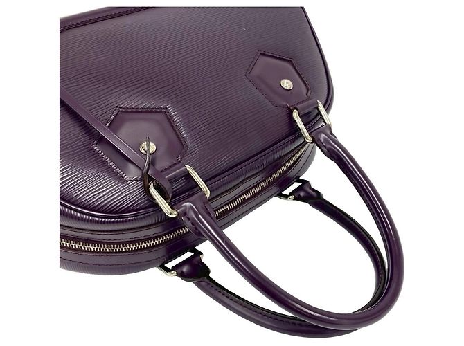 Borsa a mano Bowling Montaigne PM in pelle Epi Louis Vuitton Porpora - vista 4