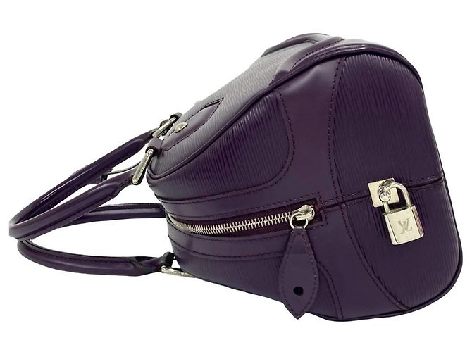 Borsa a mano Bowling Montaigne PM in pelle Epi Louis Vuitton Porpora - vista 5