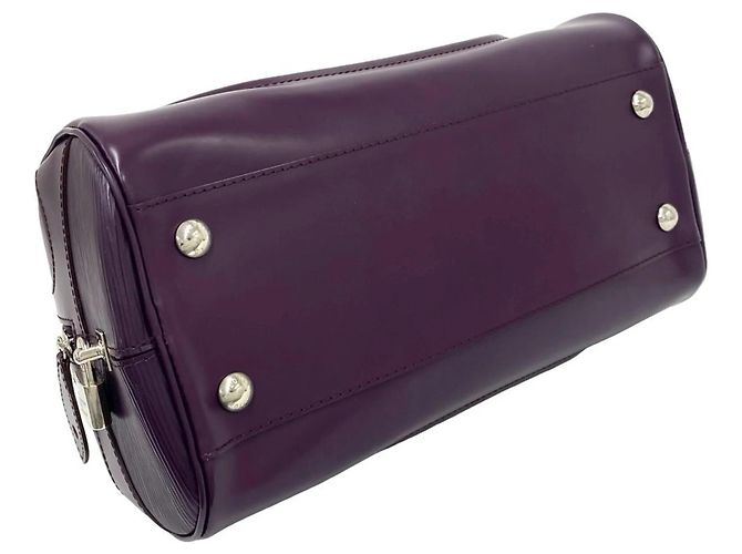 Borsa a mano Bowling Montaigne PM in pelle Epi Louis Vuitton Porpora - vista 7
