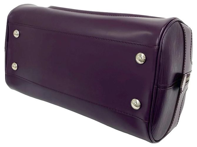 Borsa a mano Bowling Montaigne PM in pelle Epi Louis Vuitton Porpora - vista 8
