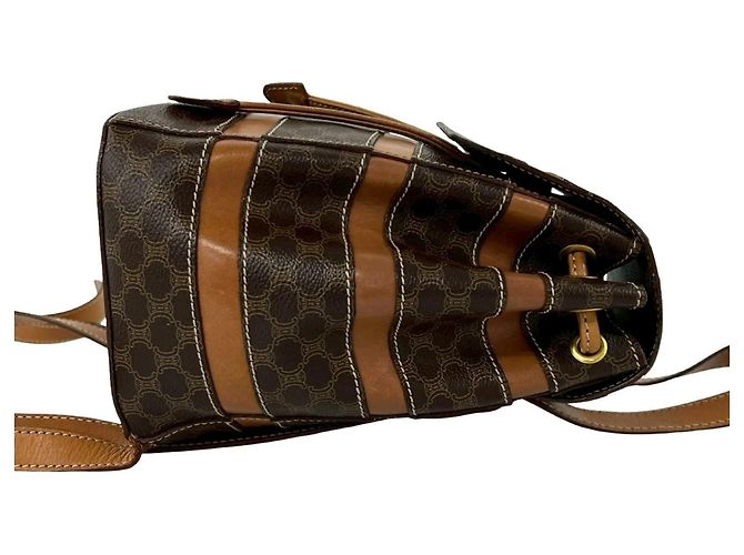 Céline Mini-Rucksack aus Leder Celine Vintage Macadam Blazon Triomphe Pattern Braun - Ansicht 6