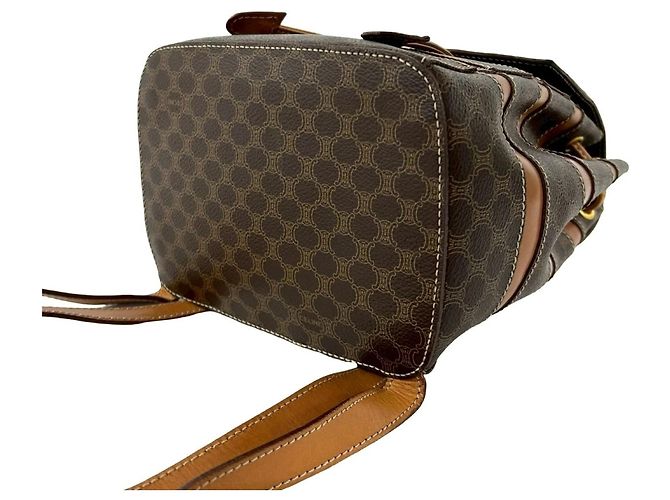 Céline Mini-Rucksack aus Leder Celine Vintage Macadam Blazon Triomphe Pattern Braun - Ansicht 8