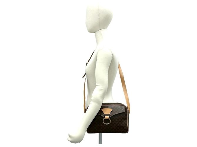 Céline Sac à épaule Celine Vintage Macadam Blazon Triomphe Pattern Marron - vue 2