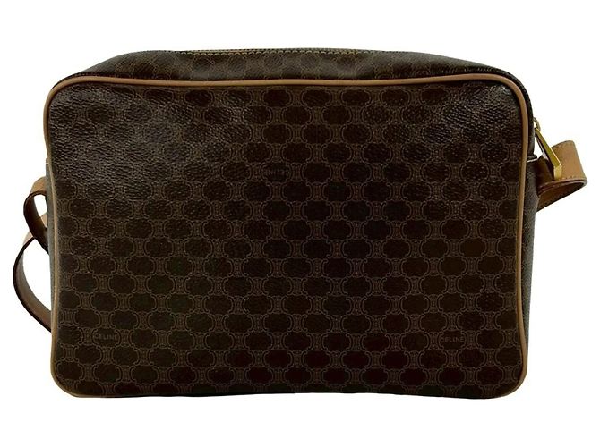 Céline Sac à épaule Celine Vintage Macadam Blazon Triomphe Pattern Marron - vue 3