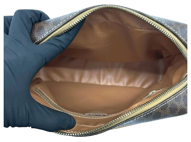 Céline Sac à épaule Celine Vintage Macadam Blazon Triomphe Pattern Marron - vue 9