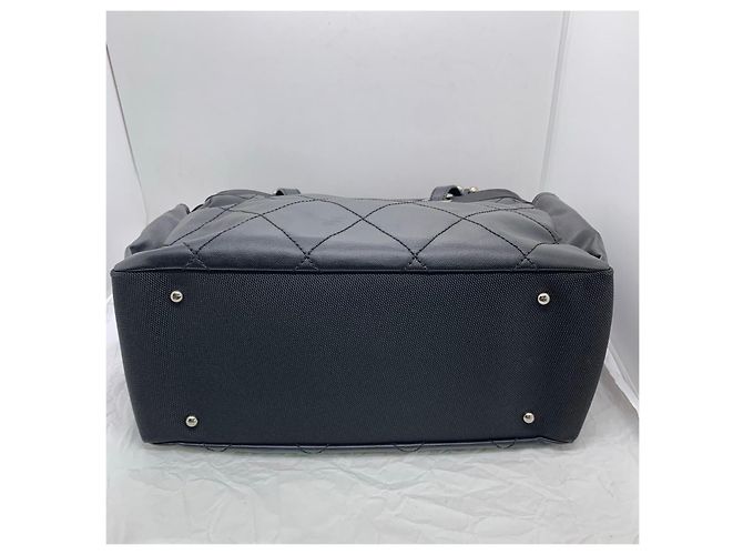 Sac Tote Chanel Noir en Tissu - vue 3