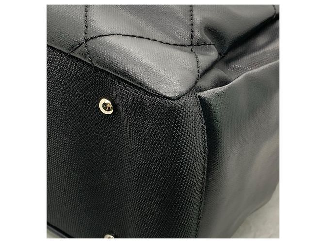 Sac Tote Chanel Noir en Tissu - vue 7