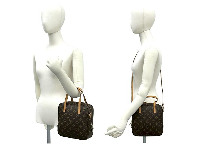 Vintage Spontini Monogram Schultertasche von Louis Vuitton Braun - Ansicht 2