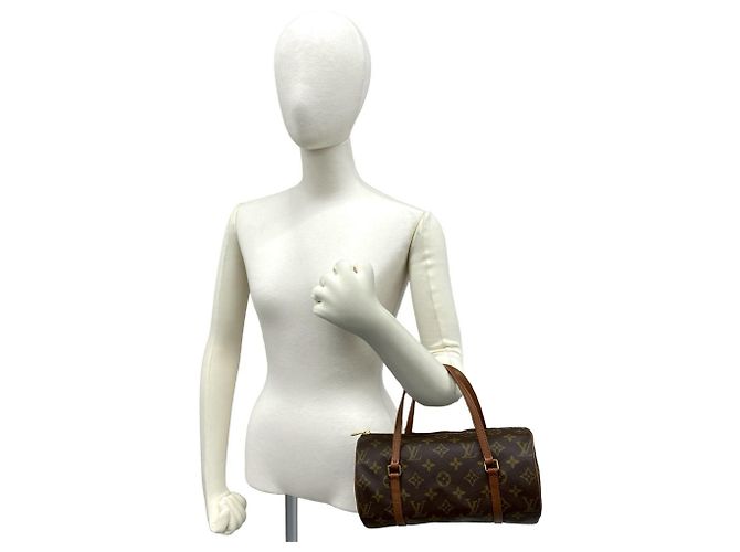 Borsa a mano in pelle Monogram Papillon 26 di Louis Vuitton Marrone - vista 2