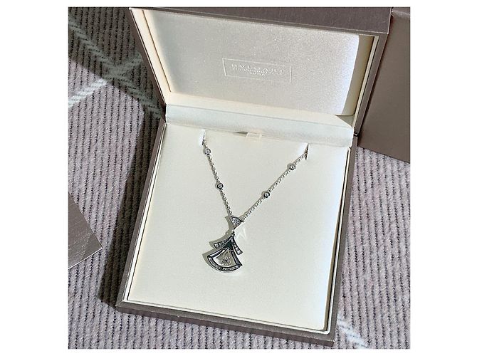 Collana Bulgari DIVAS DREAM in platino e diamanti Argento - vista 4