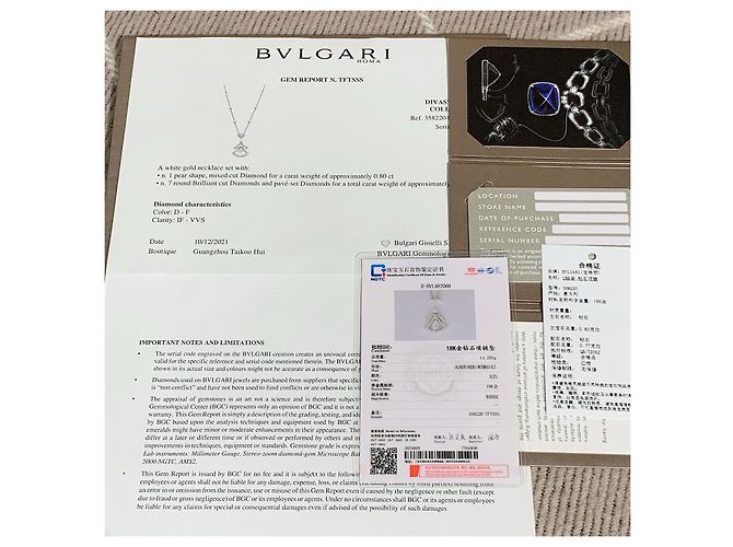 Collana Bulgari DIVAS DREAM in platino e diamanti Argento - vista 6