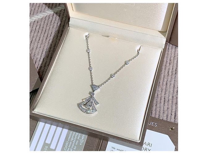 Collana Bulgari DIVAS DREAM in platino e diamanti Argento - vista 7