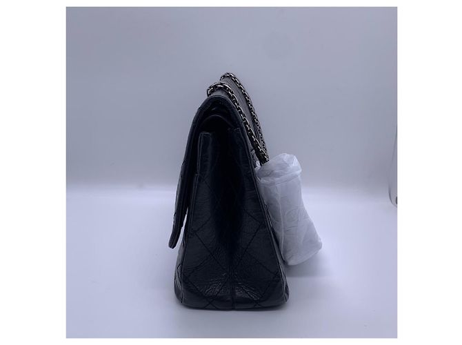 Borsa a catena Chanel 2.55 grande in pelle nera Nero - vista 2
