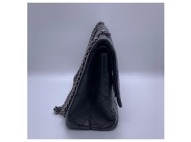 Borsa a catena Chanel 2.55 grande in pelle nera Nero - vista 3
