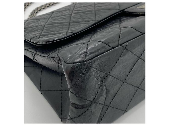 Borsa a catena Chanel 2.55 grande in pelle nera Nero - vista 5