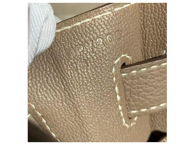 Hermès Kelly 32 Togo Leder Elefantengrau Goldene Hardware - Ansicht 10