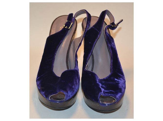 Sandali Castaner in velluto viola taglia 38 Viola scuro - vista 2