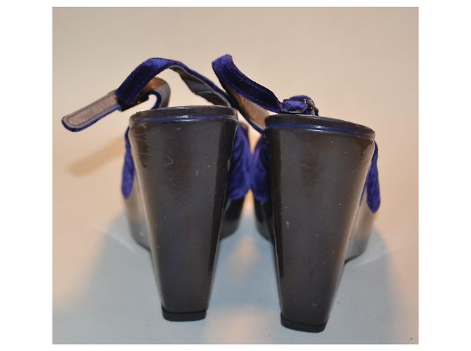 Sandali Castaner in velluto viola taglia 38 Viola scuro - vista 3