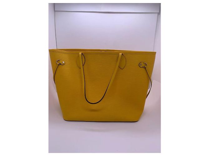 Borsa shopping Louis Vuitton Neverfull Epi in pelle gialla Giallo - vista 9