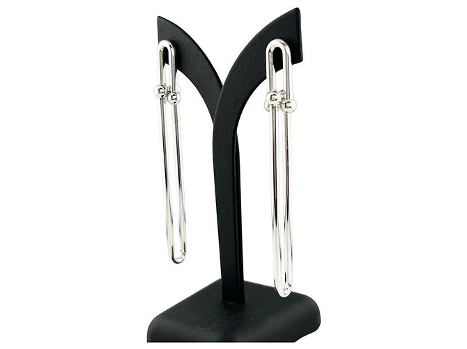 Tiffany & Co Orecchini Doppio Lungo Link Tiffany HardWear Argento - vista 3